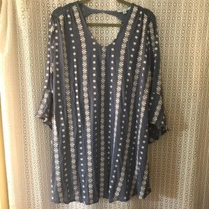 Blue Embroidered Dress